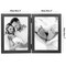 Americanflat Hinged Picture Frame with Wide, Beveled Molding and Shatter-Resistant Glass - Modern Metal Picture Frame Displays Two Photos - Elegant Photo Frames for Tabletop Display